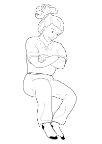 Sitting Woman iss activity sheet p2
