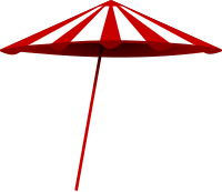 red-white umbrella