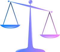 Scales of Justice (Colored Glassy Effect Derivative)