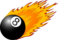 8ball with flames