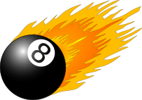 8ball with flames
