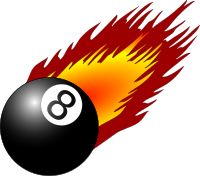 8ball with flames