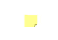 Sticky note yellow folded corner