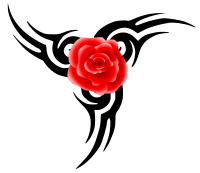 Tribal Tattoo with Rose