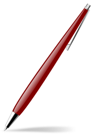 red glossy pen