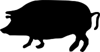Pig silhouette