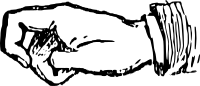 Deaf alphabet X