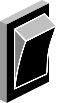 Switch Black vertical built in