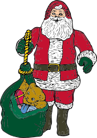 Santa and bag