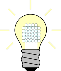 Light Bulb LED On