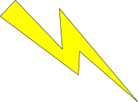 Lightning yellow with black outline