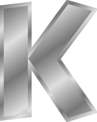 Effect Letters alphabet silver