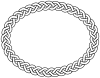3-plait border oval