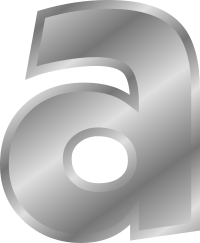 Effect Letters alphabet silver