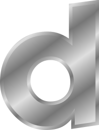 Effect Letters alphabet silver