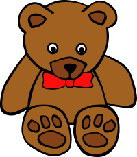 Simple Teddy Bear with Bowtie