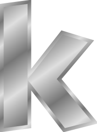Effect Letters alphabet silver