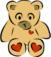 Teddy Bear with hearts