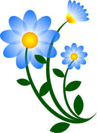 Blue Flower Motif