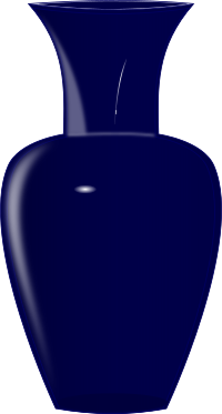 Blue glass vase