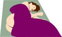 nude woman on bed