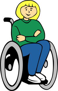 Girl in wheelchair