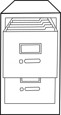 Classeur ouvert / Open file cabinet