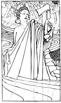Mercury holding an axe