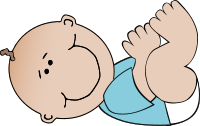 Baby boy lying