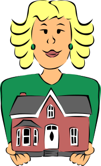 Real Estate Agent Holding House