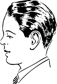 pompadour - side view