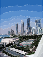 Doha towers from sheraton hotel