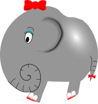 Elephant Girl - Funny Little Cartoon