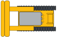 Simple yellow bulldozer