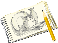 Sketchpad with Still Life, Unfilled
