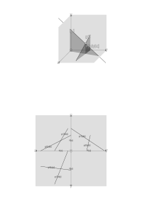 intersection point of two lines, -- zwei kreuzende Geraden