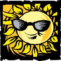 sun in shades