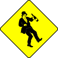 Caution drunkard