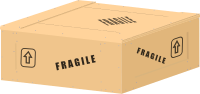 Wood crate w/ writing