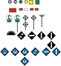 Russian (Soviet) signs of travel and signaling railways
