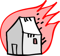 Solea's burning house (graffiti)