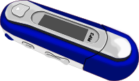 A Blue old style MP3 Player