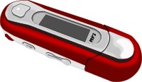 A Red old style MP3 Player