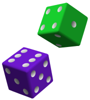 Green and Purple Dice