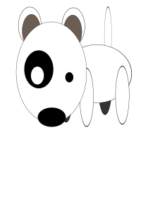 Bullterrier head, bujung,Bull terrier cartoon,dog Bullterrier