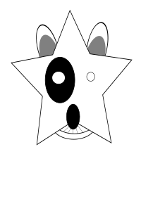  star,Bullterrier head, bujung,Bull terrier cartoon,dog Bullterrier