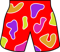 Colorful beach shorts