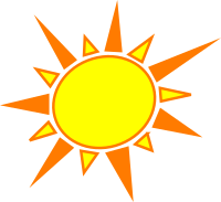 Yellow and orange sun