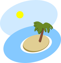 Oval island scene