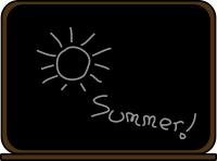 Summer school blackboard